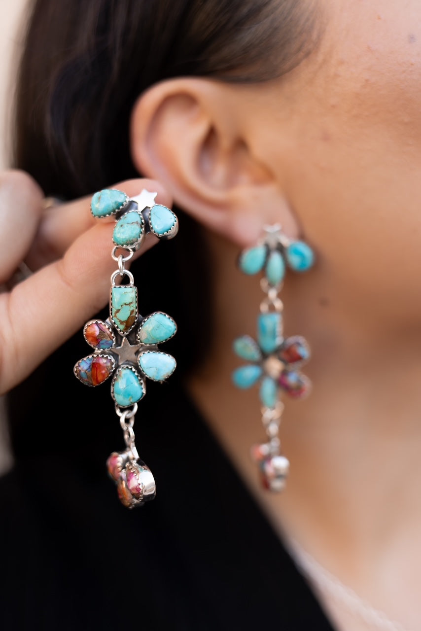 Dancing in a Field of Flowers Earrings-Drop Earrings-Krush Kandy, Women's Online Fashion Boutique Located in Phoenix, Arizona (Scottsdale Area)