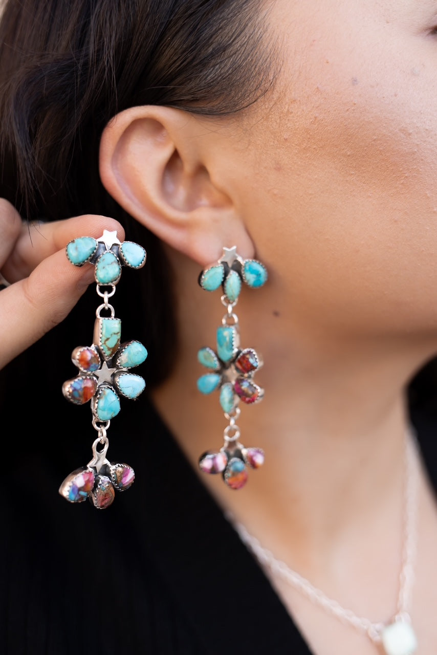 Dancing in a Field of Flowers Earrings-Drop Earrings-Krush Kandy, Women's Online Fashion Boutique Located in Phoenix, Arizona (Scottsdale Area)