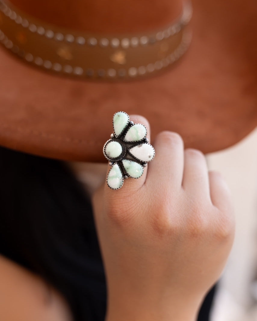 Paloma Half Cluster Rings-Rings-Krush Kandy, Women's Online Fashion Boutique Located in Phoenix, Arizona (Scottsdale Area)