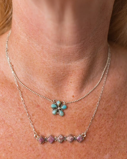Sunlit Bloom and Bar Layered Necklace-Necklaces-Krush Kandy, Women's Online Fashion Boutique Located in Phoenix, Arizona (Scottsdale Area)