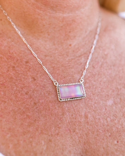 Aurora Opal Slabs Necklace-Necklaces-Krush Kandy, Women's Online Fashion Boutique Located in Phoenix, Arizona (Scottsdale Area)