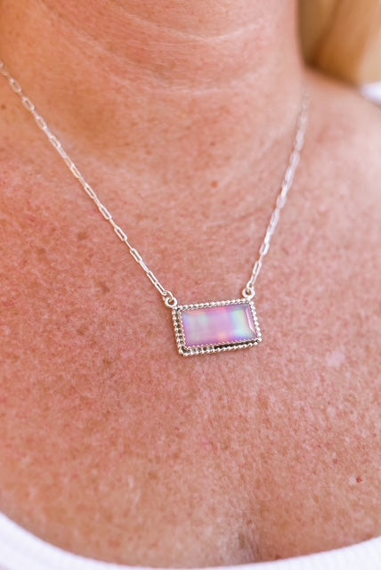 Aurora Opal Slabs Necklace-Necklaces-Krush Kandy, Women's Online Fashion Boutique Located in Phoenix, Arizona (Scottsdale Area)