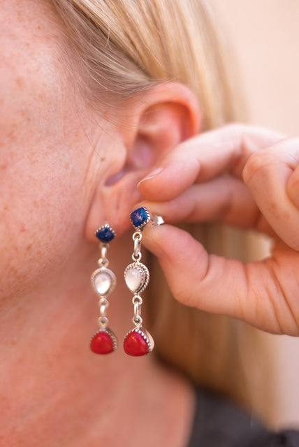 Red Sky Flashers Earrings-Earrings-Krush Kandy, Women's Online Fashion Boutique Located in Phoenix, Arizona (Scottsdale Area)