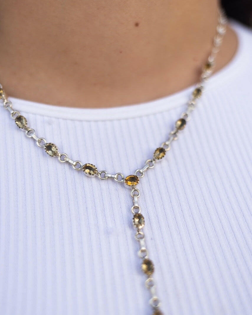 One Of A Kind Crystal Necklaces-Chain Necklaces-Krush Kandy, Women's Online Fashion Boutique Located in Phoenix, Arizona (Scottsdale Area)