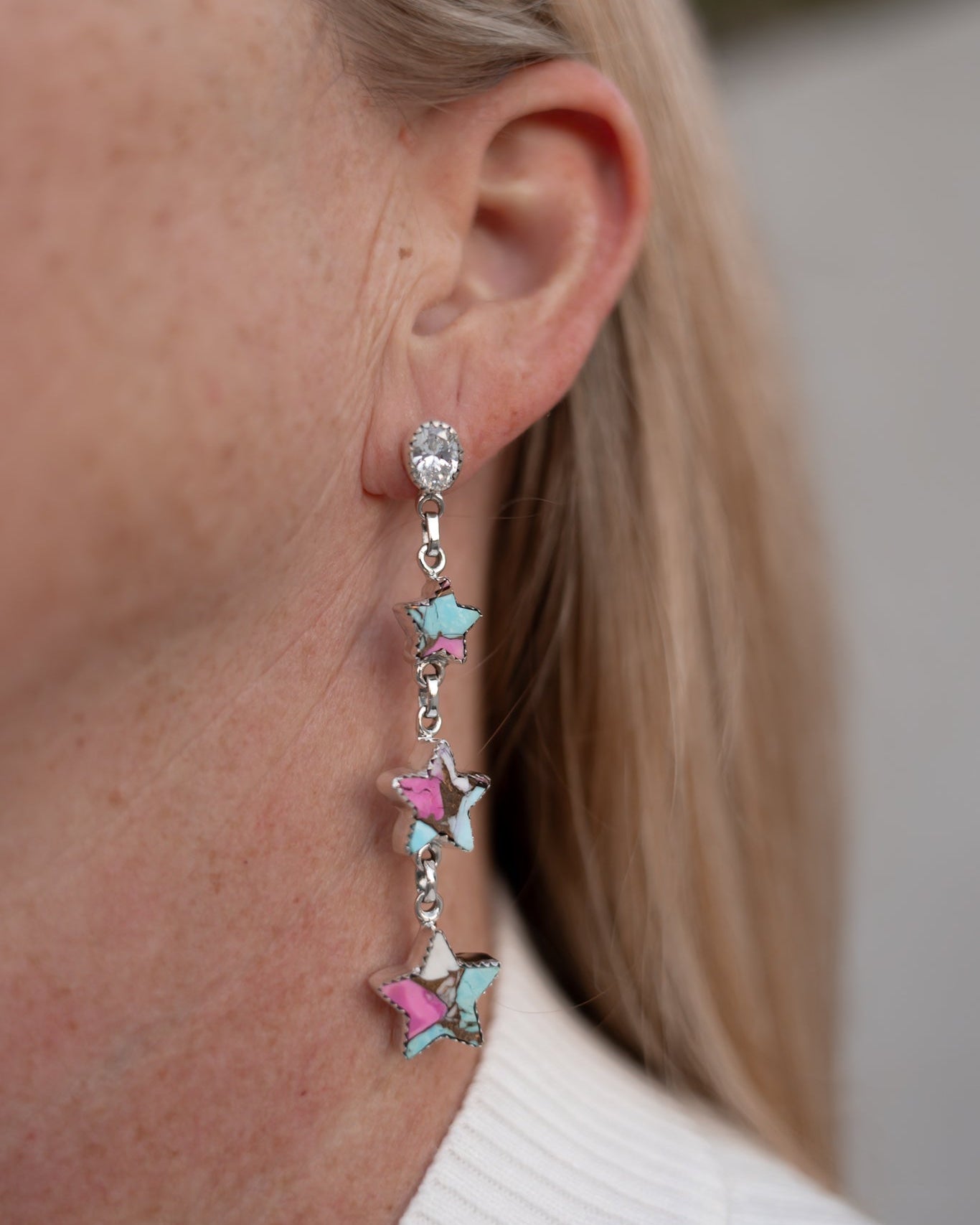 Shooting Star Cotton Candy Earrings-Earrings-Krush Kandy, Women's Online Fashion Boutique Located in Phoenix, Arizona (Scottsdale Area)