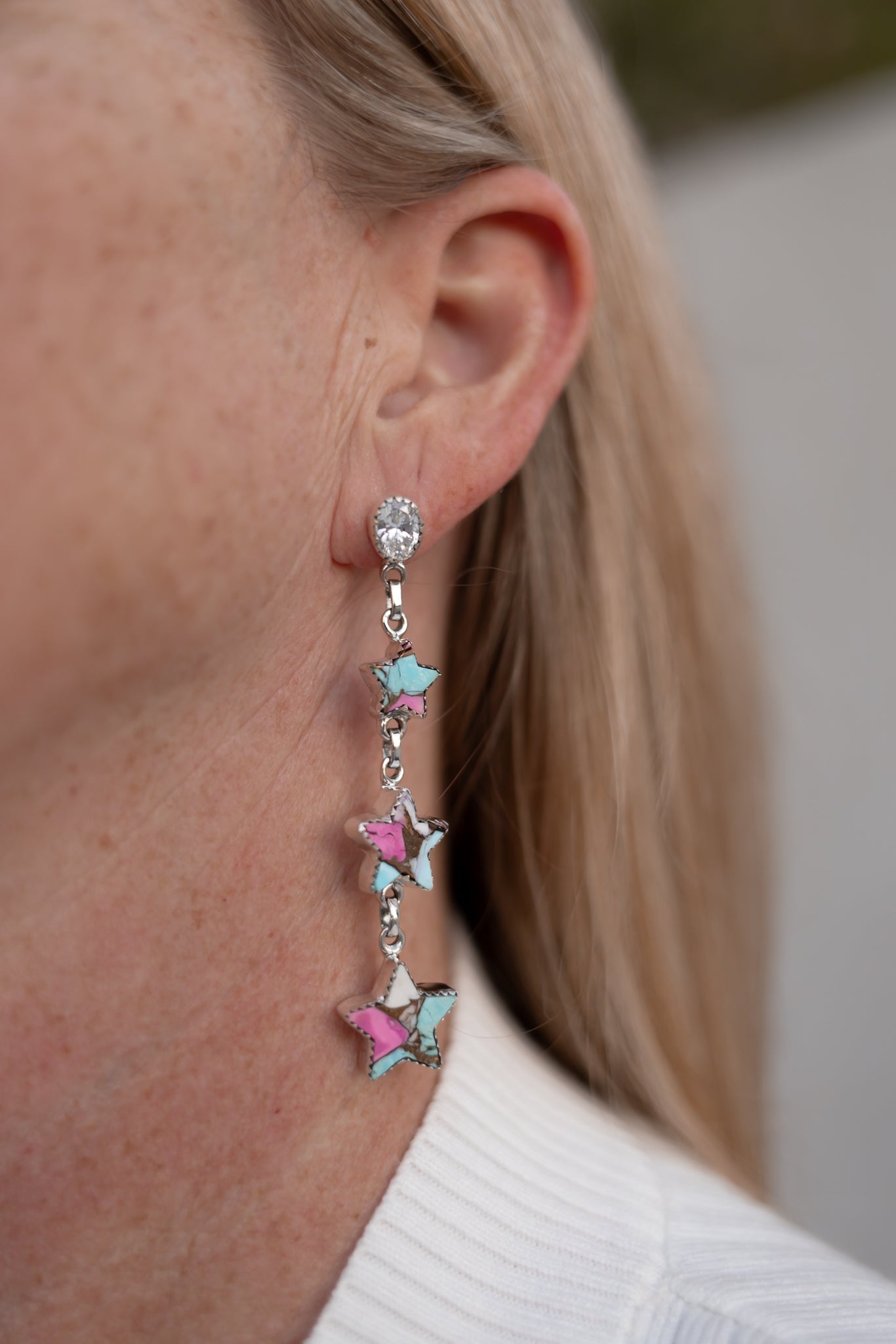 Shooting Star Cotton Candy Earrings-Earrings-Krush Kandy, Women's Online Fashion Boutique Located in Phoenix, Arizona (Scottsdale Area)