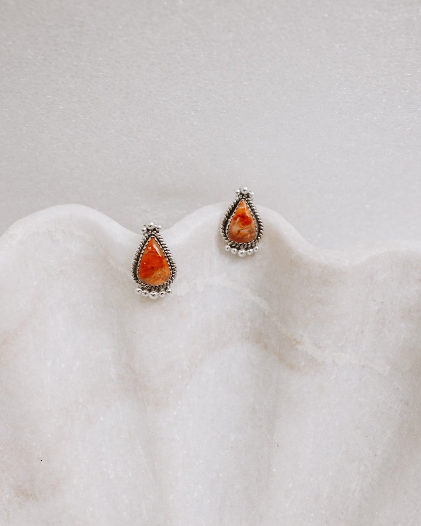 Mini Twisted Rope Single Stone Sterling Silver Studs-Stud Earrings-Krush Kandy, Women's Online Fashion Boutique Located in Phoenix, Arizona (Scottsdale Area)