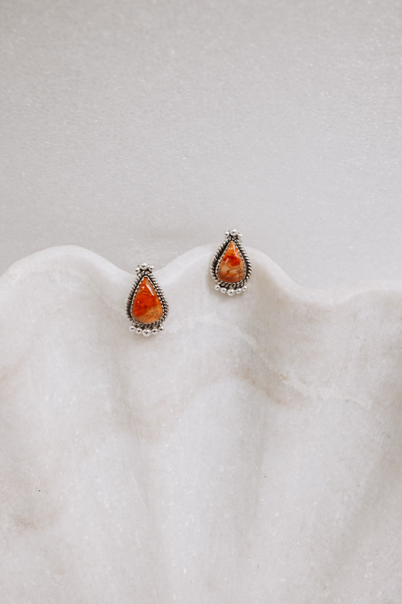 Mini Twisted Rope Single Stone Sterling Silver Studs-Stud Earrings-Krush Kandy, Women's Online Fashion Boutique Located in Phoenix, Arizona (Scottsdale Area)