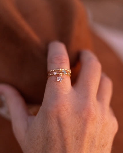 Cubic Zirconia Pentagram Minimalist Stackable Ring-Rings-Krush Kandy, Women's Online Fashion Boutique Located in Phoenix, Arizona (Scottsdale Area)