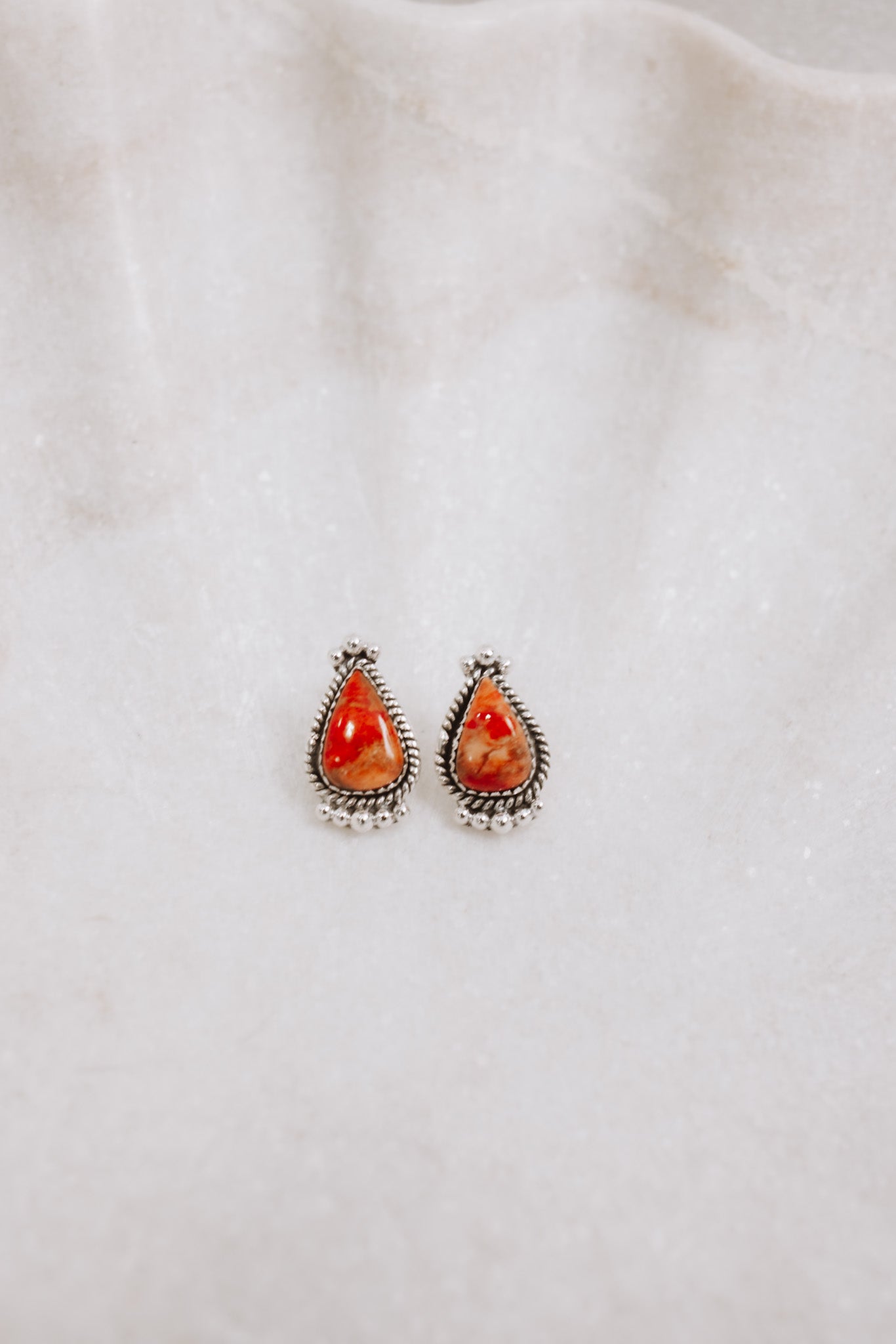 Mini Twisted Rope Single Stone Sterling Silver Studs-Stud Earrings-Krush Kandy, Women's Online Fashion Boutique Located in Phoenix, Arizona (Scottsdale Area)