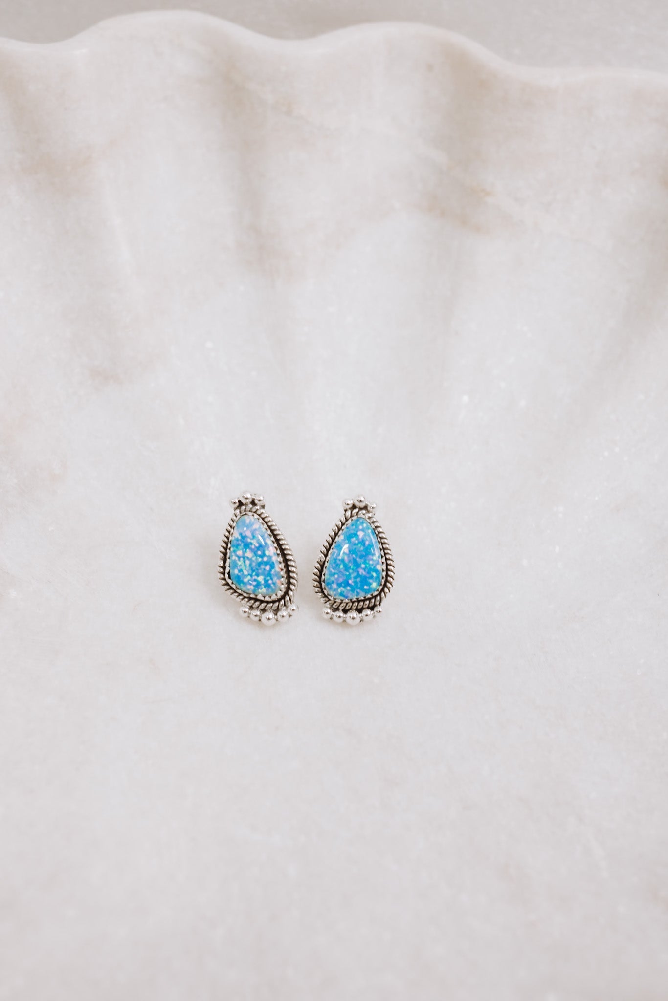 Mini Twisted Rope Single Stone Sterling Silver Studs-Stud Earrings-Krush Kandy, Women's Online Fashion Boutique Located in Phoenix, Arizona (Scottsdale Area)