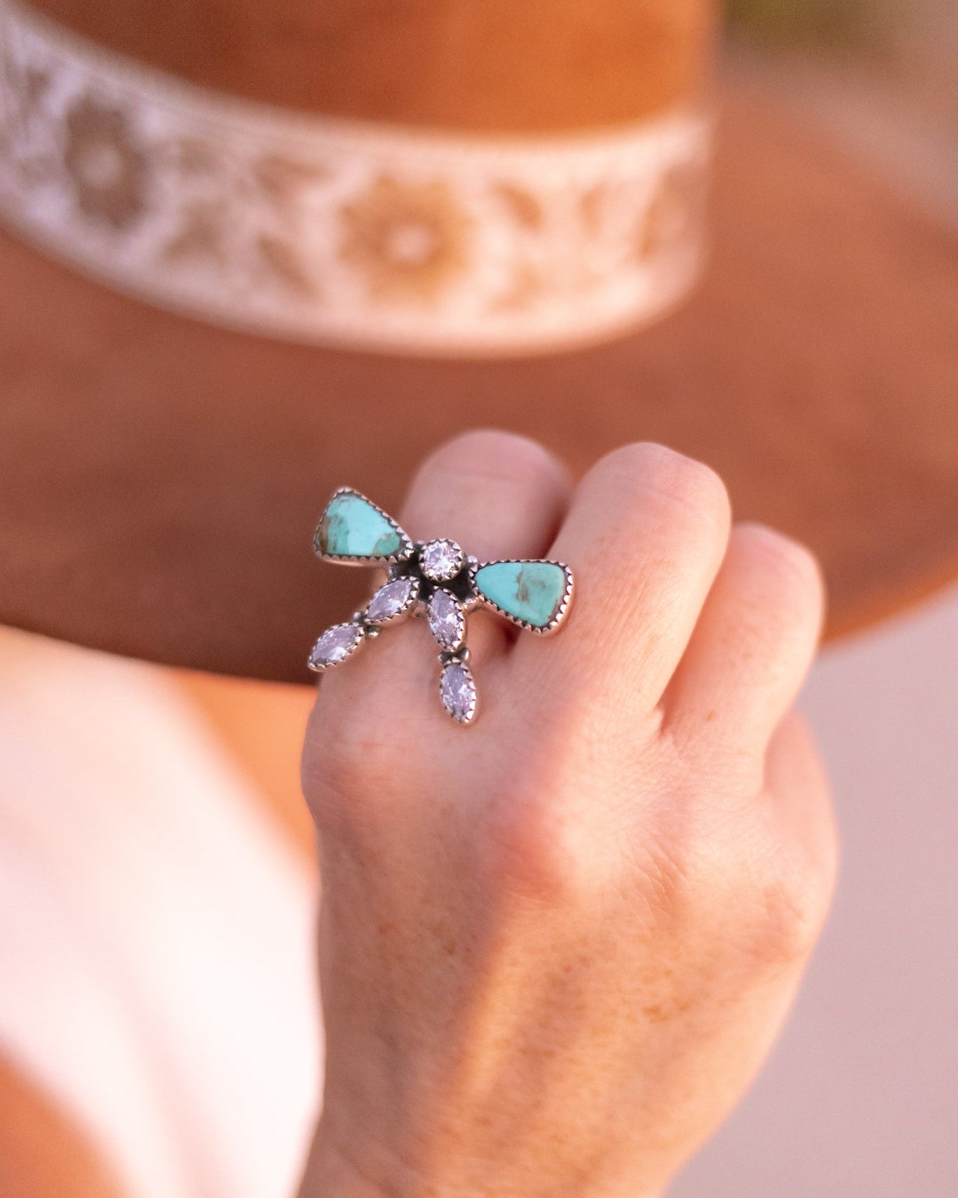 Bow & Crystal Stone Ring-Rings-Krush Kandy, Women's Online Fashion Boutique Located in Phoenix, Arizona (Scottsdale Area)