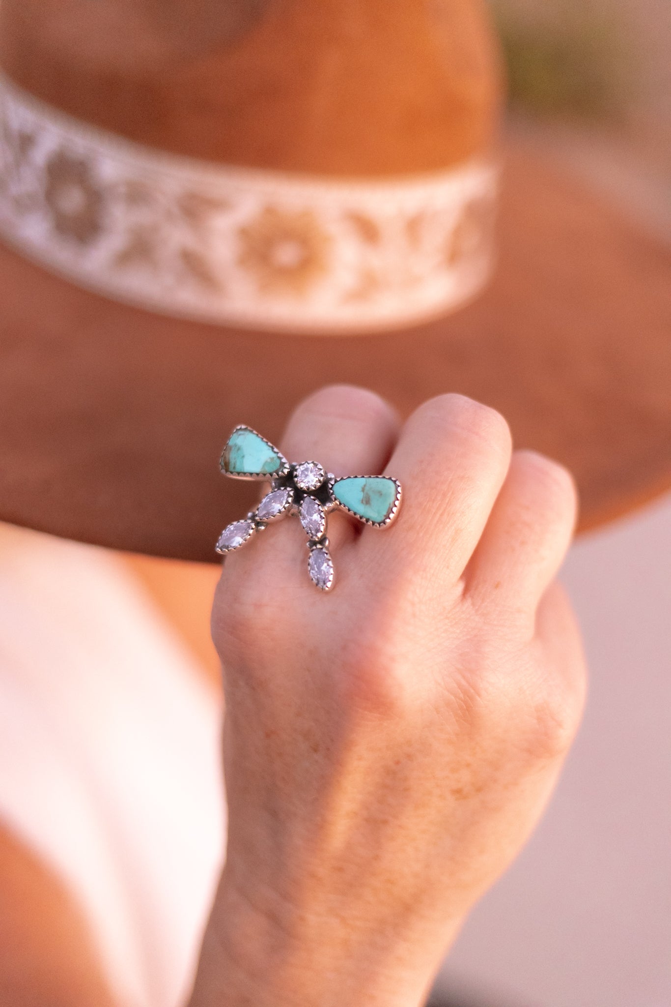 Bow & Crystal Stone Ring-Rings-Krush Kandy, Women's Online Fashion Boutique Located in Phoenix, Arizona (Scottsdale Area)