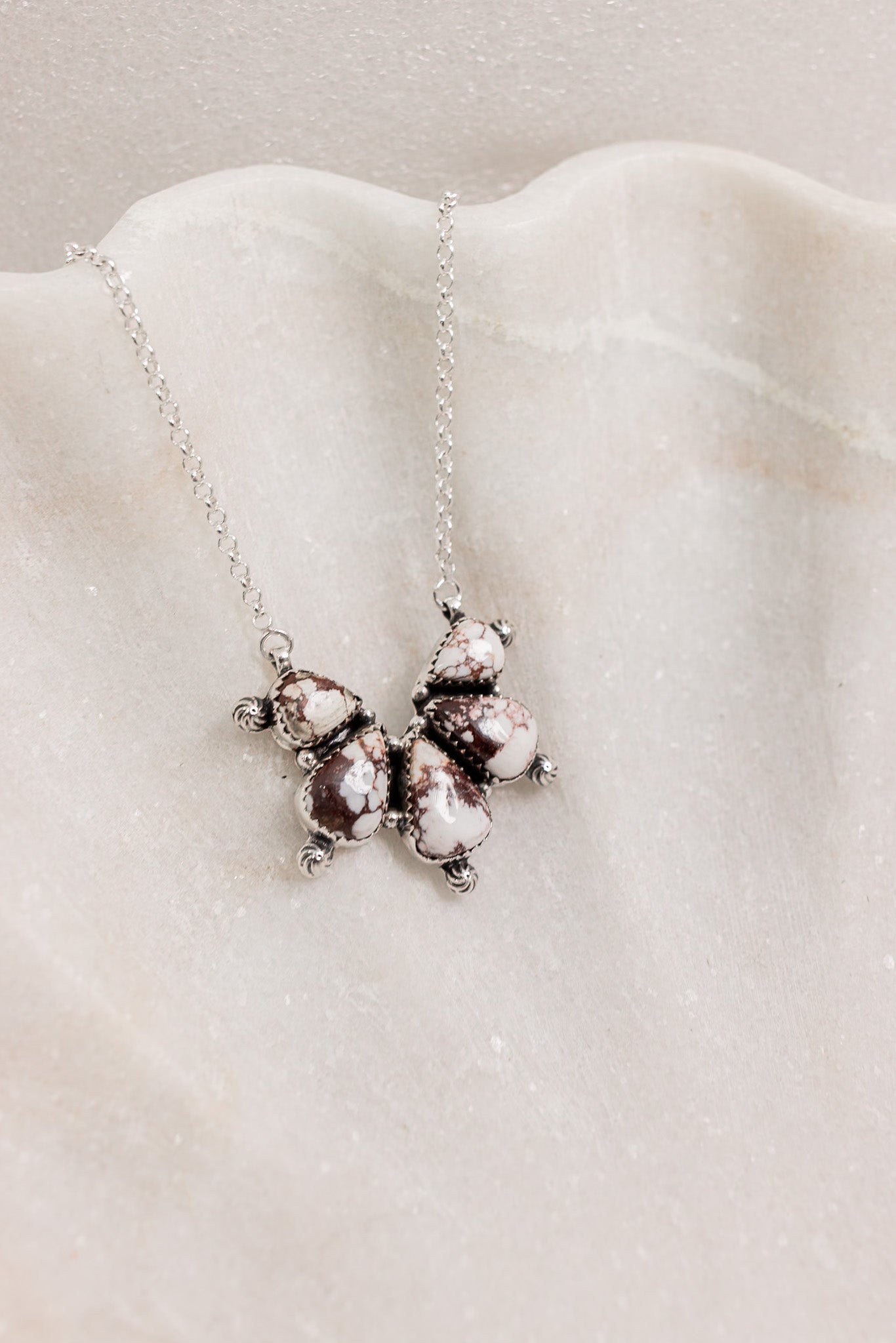 Wild Chic Stone Sterling Silver Necklace-Chain Necklaces-Krush Kandy, Women's Online Fashion Boutique Located in Phoenix, Arizona (Scottsdale Area)