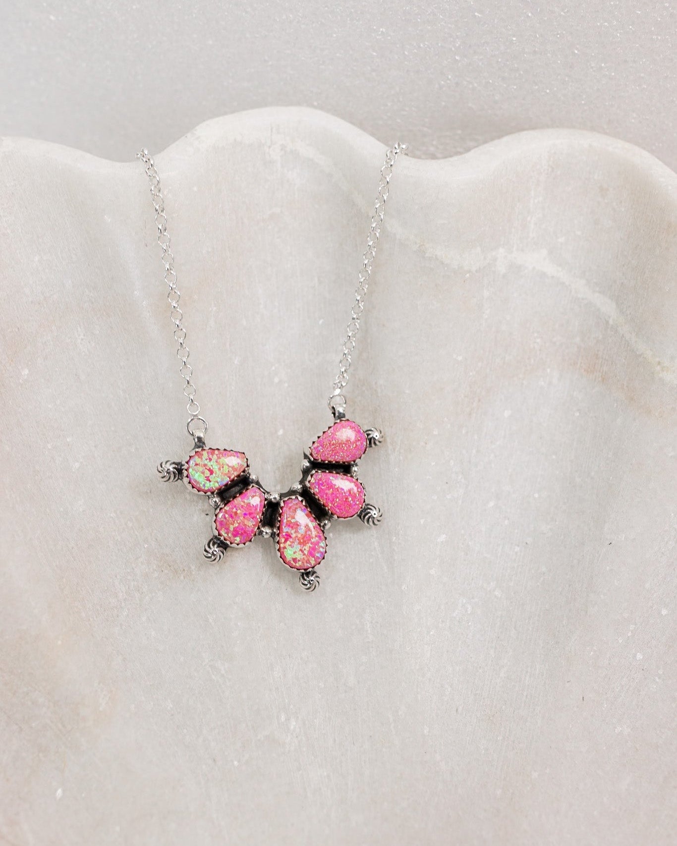 Wild Chic Stone Sterling Silver Necklace-Chain Necklaces-Krush Kandy, Women's Online Fashion Boutique Located in Phoenix, Arizona (Scottsdale Area)
