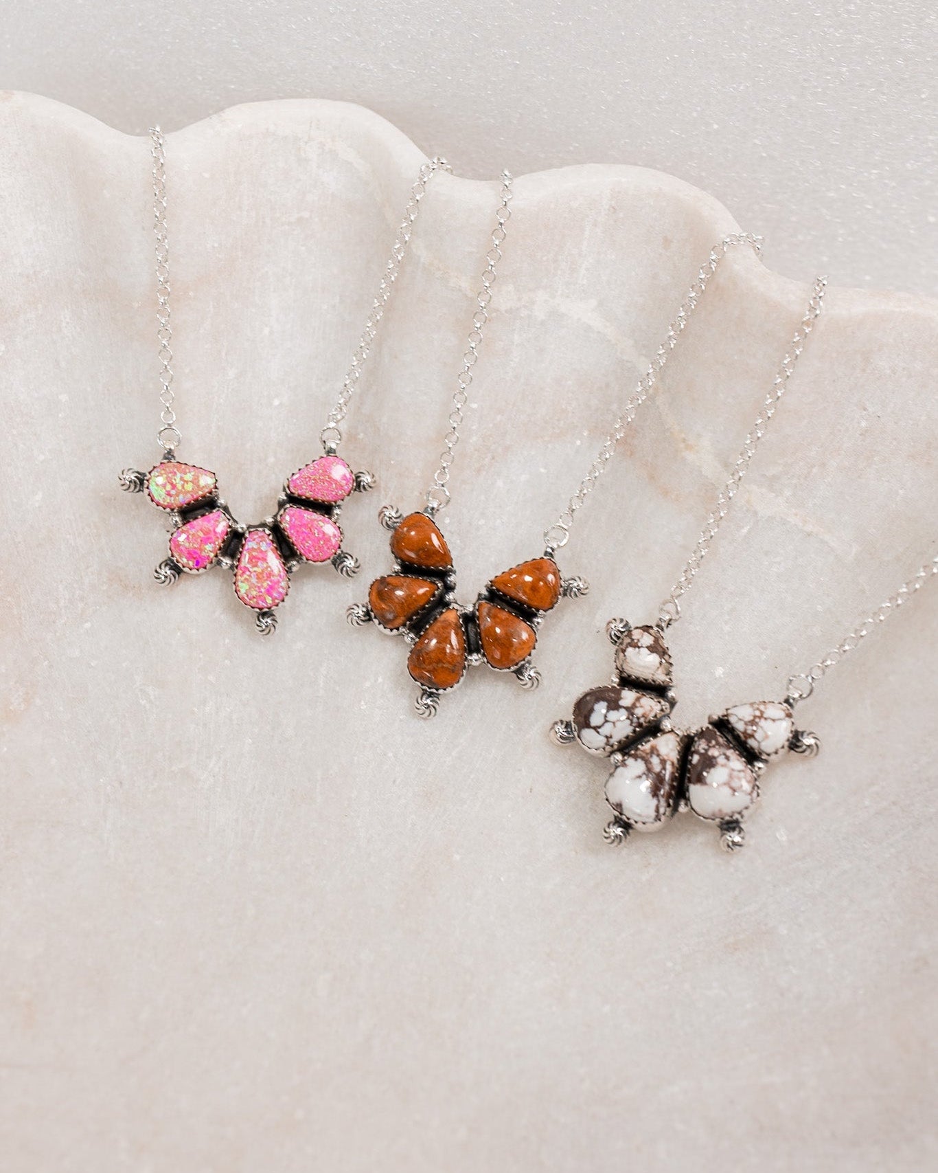 Wild Chic Stone Sterling Silver Necklace-Chain Necklaces-Krush Kandy, Women's Online Fashion Boutique Located in Phoenix, Arizona (Scottsdale Area)