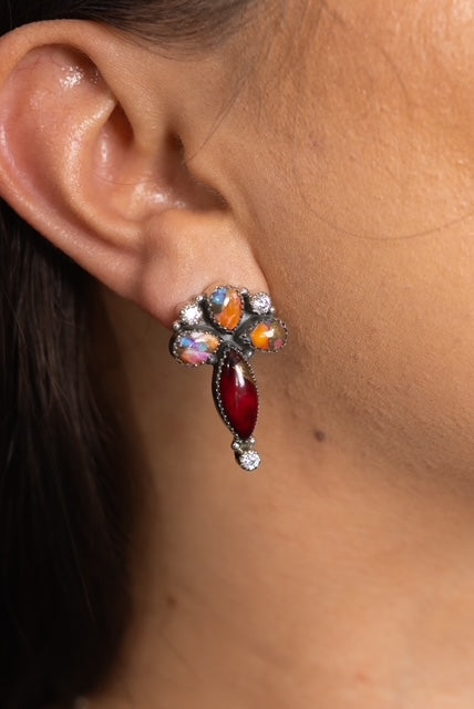 One Of A Kind Dahlia Earrings-Earrings-Krush Kandy, Women's Online Fashion Boutique Located in Phoenix, Arizona (Scottsdale Area)