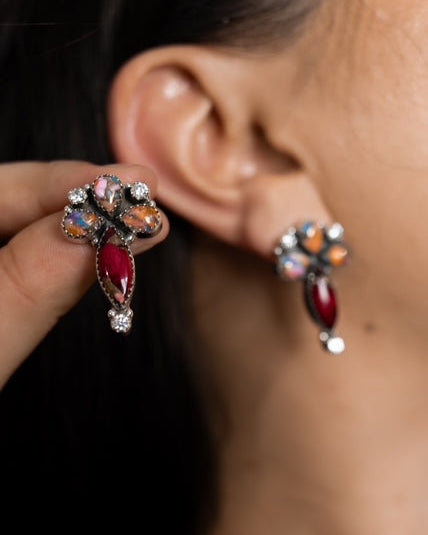 One Of A Kind Dahlia Earrings-Earrings-Krush Kandy, Women's Online Fashion Boutique Located in Phoenix, Arizona (Scottsdale Area)