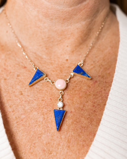 Pink Conch Desert Peaks Stone Necklaces-Necklaces-Krush Kandy, Women's Online Fashion Boutique Located in Phoenix, Arizona (Scottsdale Area)