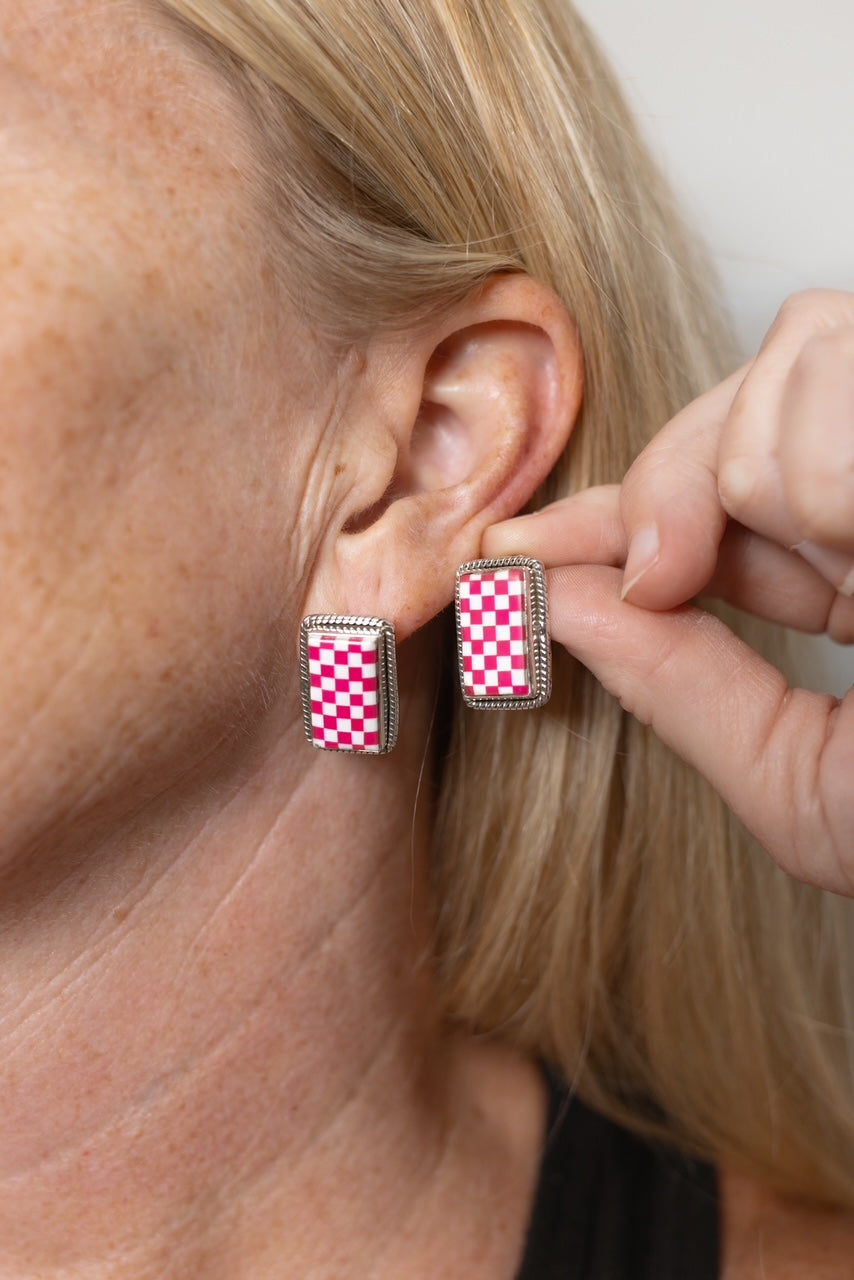 Checkmate Bar Earrings-Earrings-Krush Kandy, Women's Online Fashion Boutique Located in Phoenix, Arizona (Scottsdale Area)