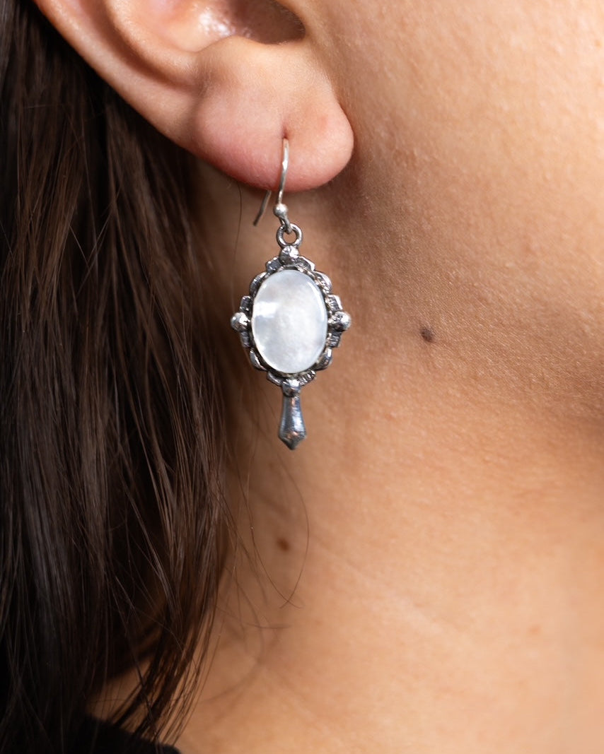 Enchanted Mirror Single Stone Earrings-Stud Earrings-Krush Kandy, Women's Online Fashion Boutique Located in Phoenix, Arizona (Scottsdale Area)