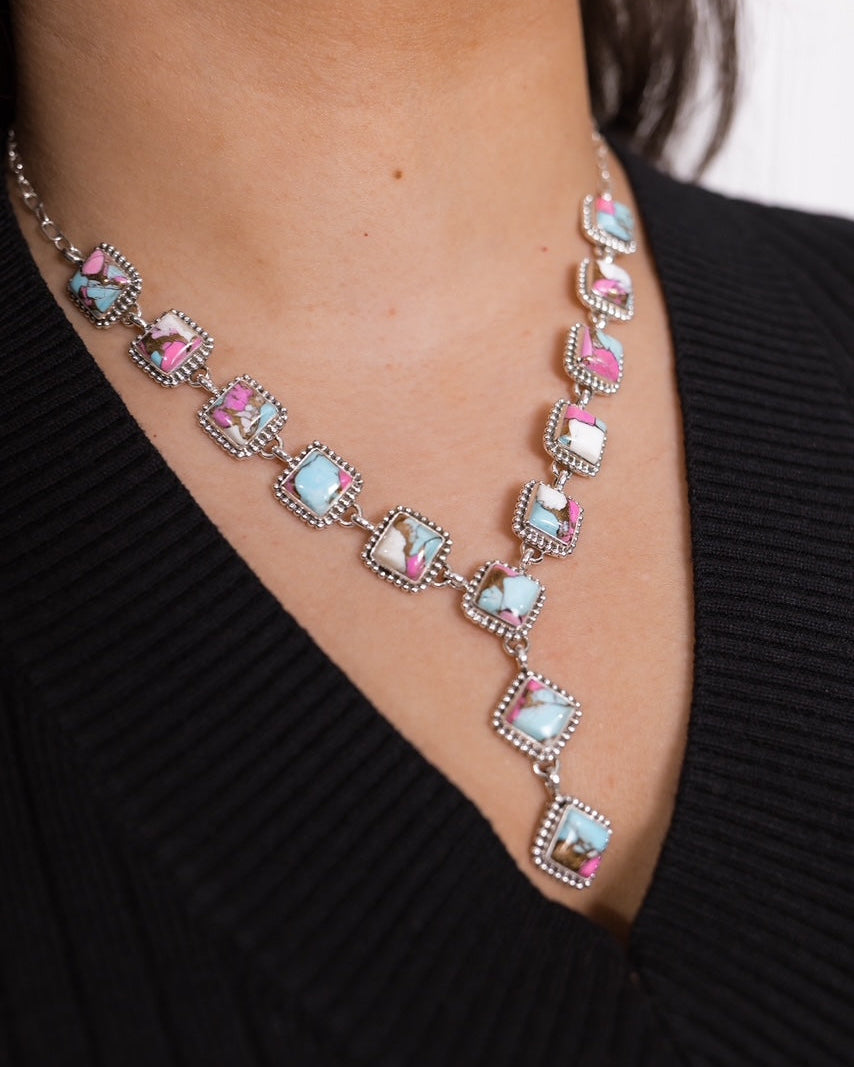 Cotton Kandy Lariat Necklace-Necklaces-Krush Kandy, Women's Online Fashion Boutique Located in Phoenix, Arizona (Scottsdale Area)