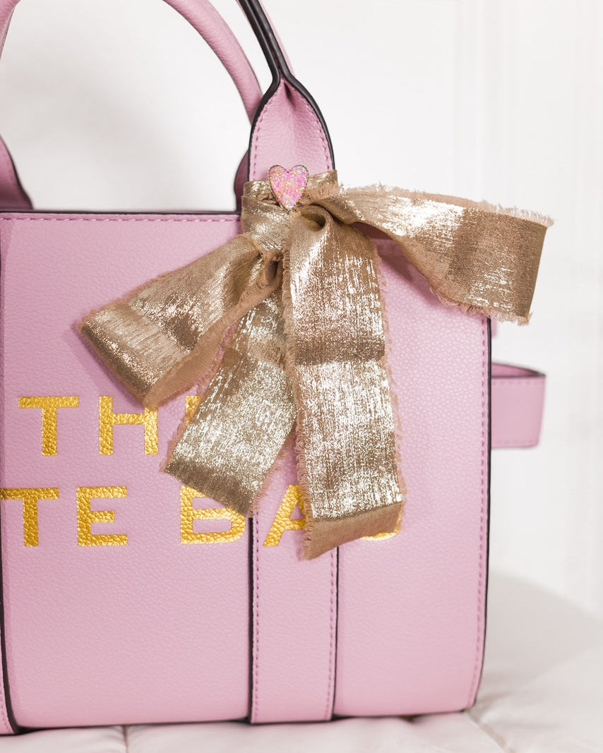 Multi Foil Ribbon With Versatile Heart Charm-Krush Kandy, Women's Online Fashion Boutique Located in Phoenix, Arizona (Scottsdale Area)