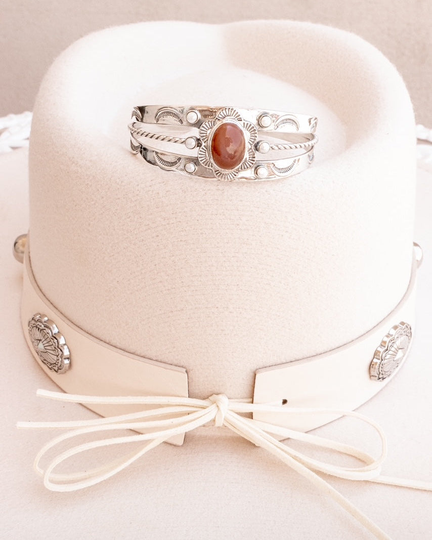 Stagecoach Sterling Silver Stone Cuff-Cuffs-Krush Kandy, Women's Online Fashion Boutique Located in Phoenix, Arizona (Scottsdale Area)