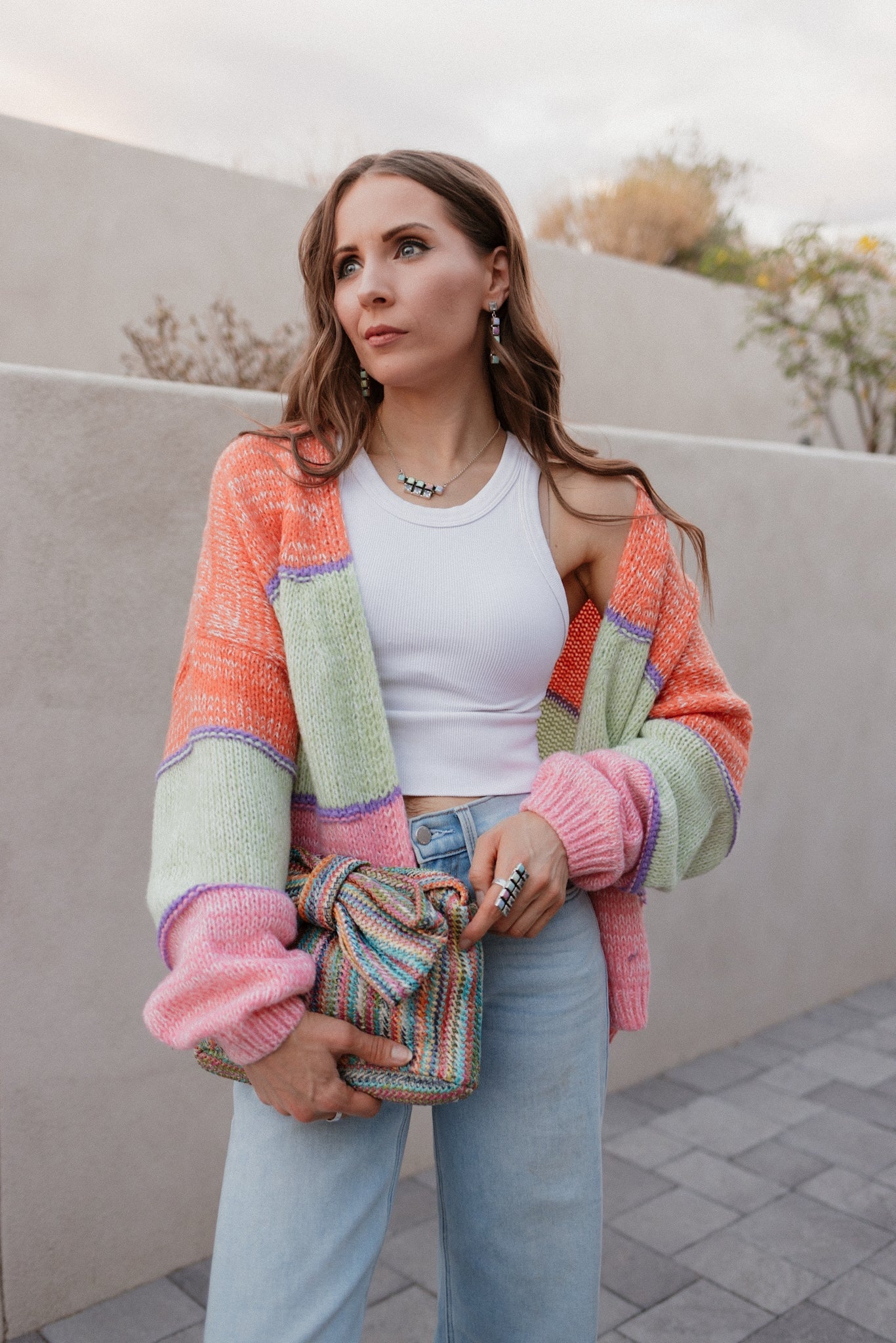 Multi Opal & Crystal Bar Set MADE TO ORDER-Chain Necklaces-Krush Kandy, Women's Online Fashion Boutique Located in Phoenix, Arizona (Scottsdale Area)