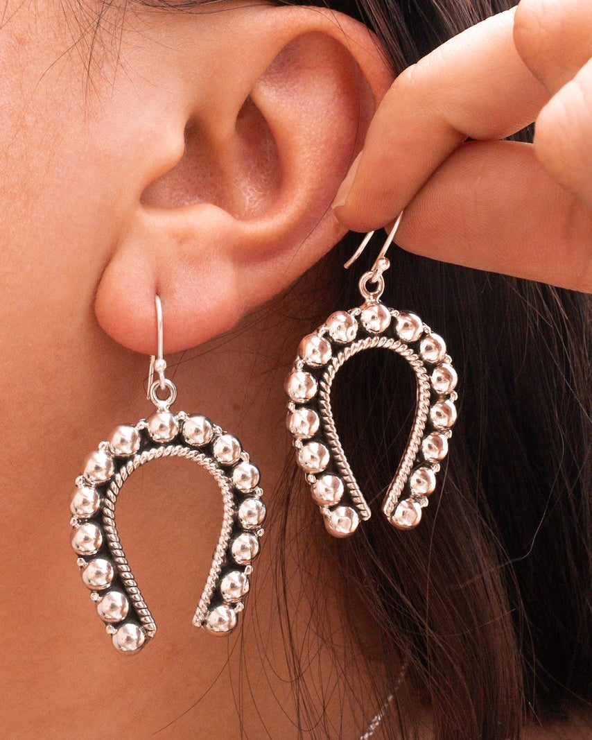 Demi's Sterling Studded Horseshoe Set-Chain Necklaces-Krush Kandy, Women's Online Fashion Boutique Located in Phoenix, Arizona (Scottsdale Area)