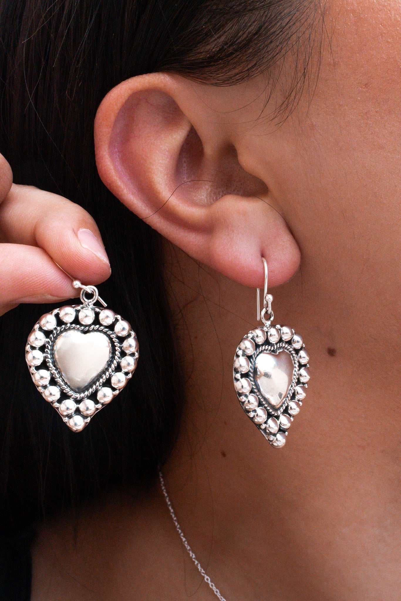 Betty's Sterling Hearts Set-Pendant Necklaces-Krush Kandy, Women's Online Fashion Boutique Located in Phoenix, Arizona (Scottsdale Area)