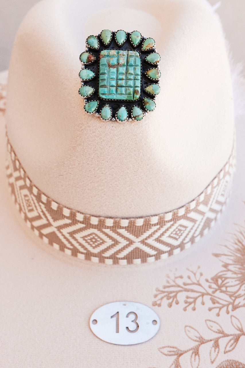 Leave Your Mark Turquoise Cluster Rings-Rings-Krush Kandy, Women's Online Fashion Boutique Located in Phoenix, Arizona (Scottsdale Area)