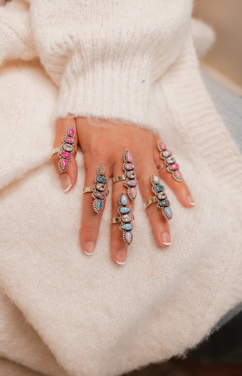 Kandy Opal Rings Bno. 4-Rings-Krush Kandy, Women's Online Fashion Boutique Located in Phoenix, Arizona (Scottsdale Area)