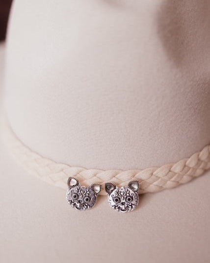 Cat Sugar Skull Stud Earrings-Stud Earrings-Krush Kandy, Women's Online Fashion Boutique Located in Phoenix, Arizona (Scottsdale Area)
