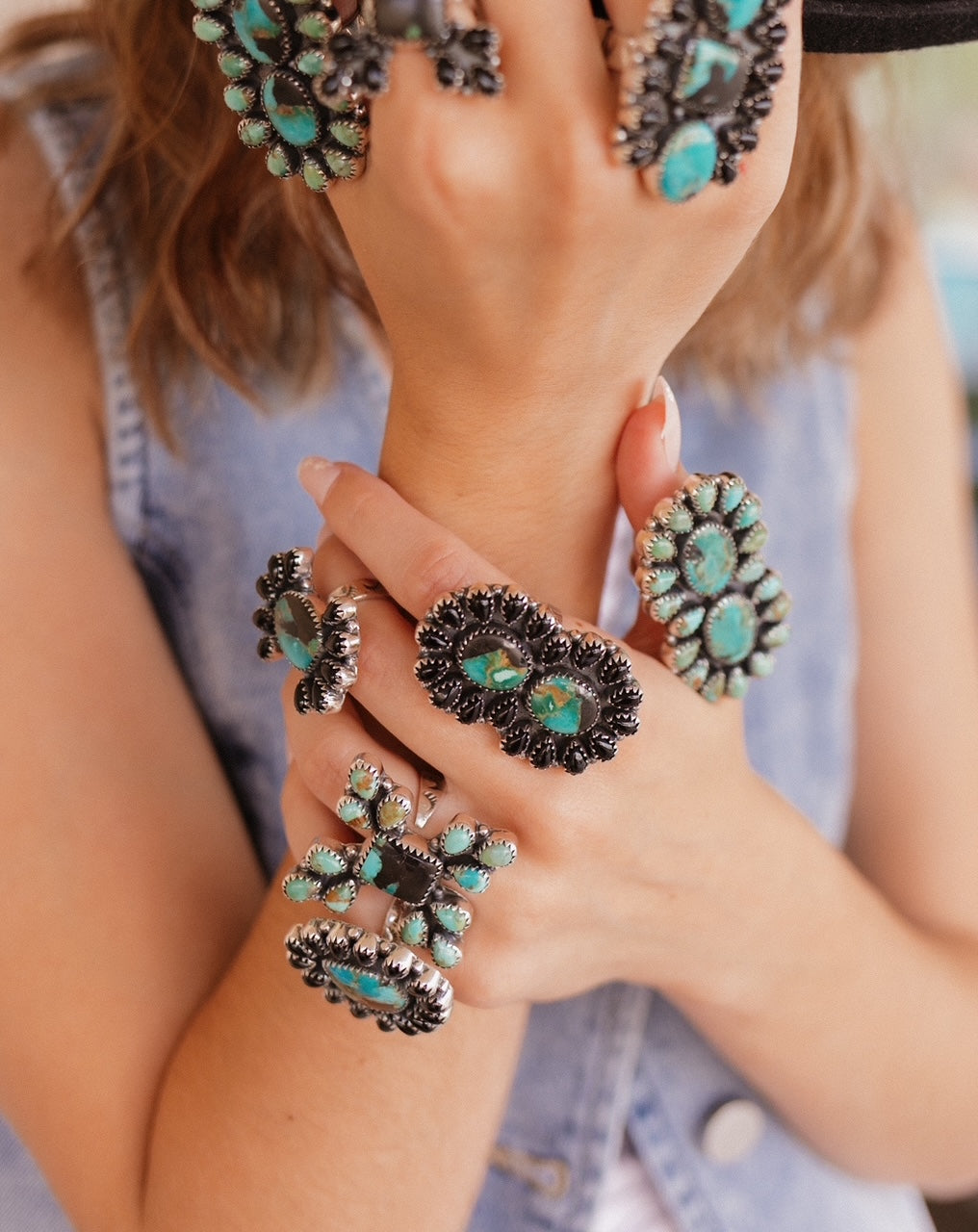 Black Jack Cluster Rings-Rings-Krush Kandy, Women's Online Fashion Boutique Located in Phoenix, Arizona (Scottsdale Area)