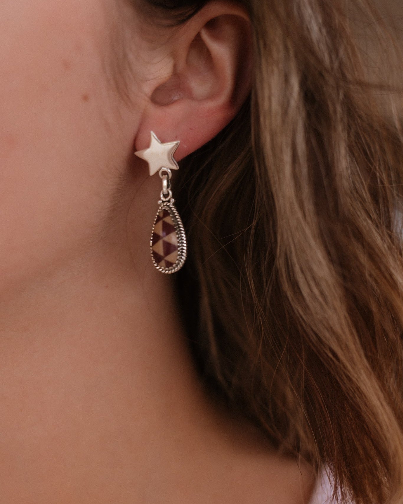 Desert Heat Geometric Stone Earrings-Earrings-Krush Kandy, Women's Online Fashion Boutique Located in Phoenix, Arizona (Scottsdale Area)