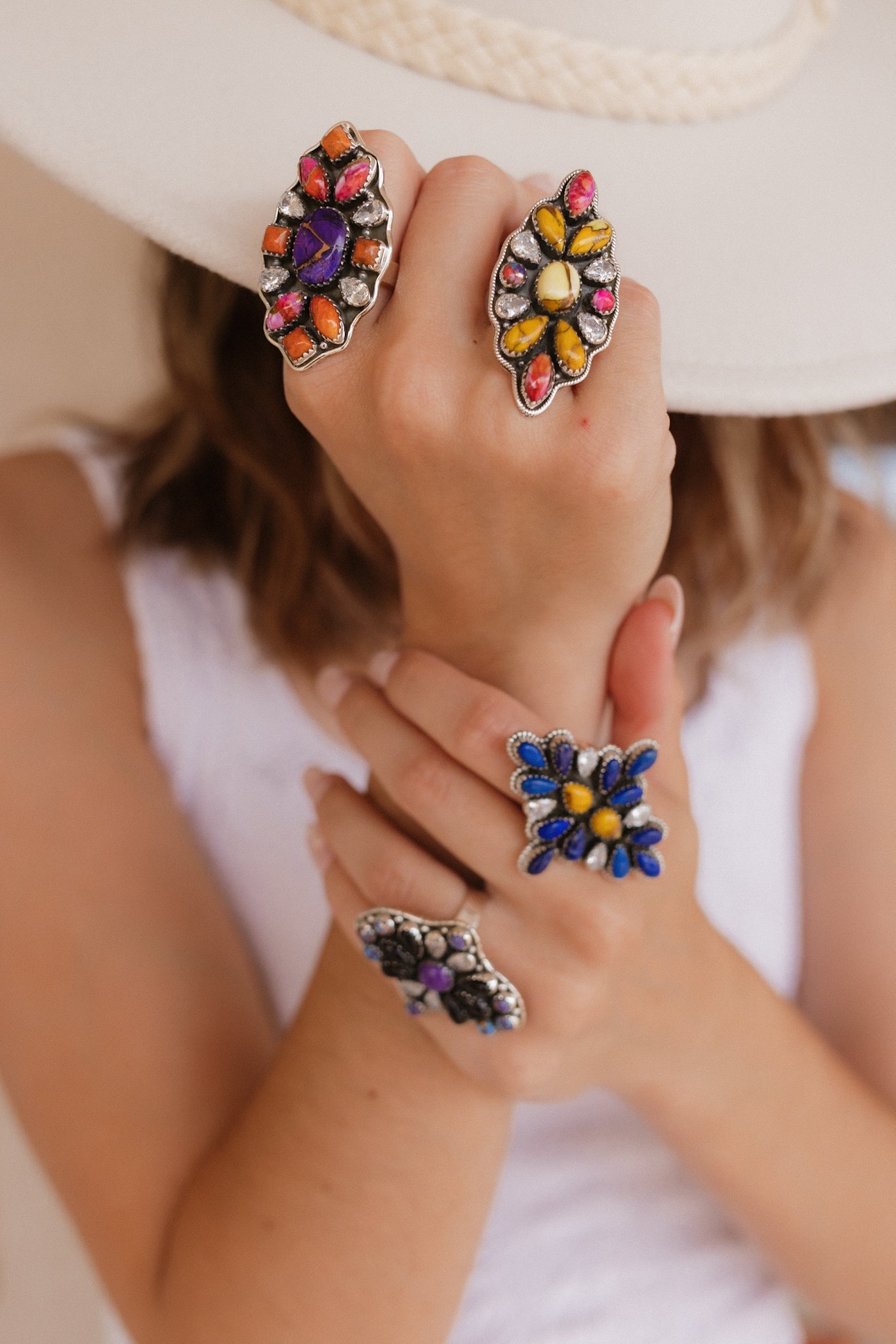 Dahlia's Ring Clusters-Rings-Krush Kandy, Women's Online Fashion Boutique Located in Phoenix, Arizona (Scottsdale Area)