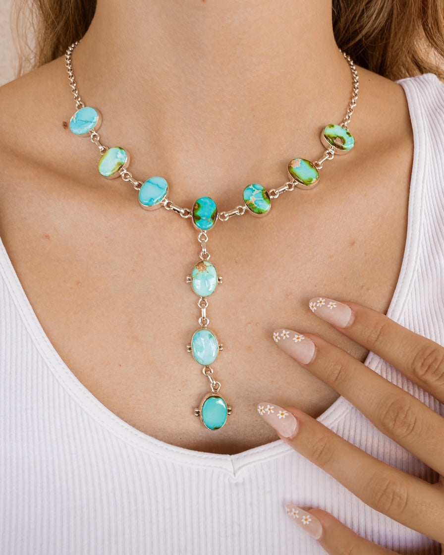 Stone Slab Lariat Necklaces-Necklaces-Krush Kandy, Women's Online Fashion Boutique Located in Phoenix, Arizona (Scottsdale Area)