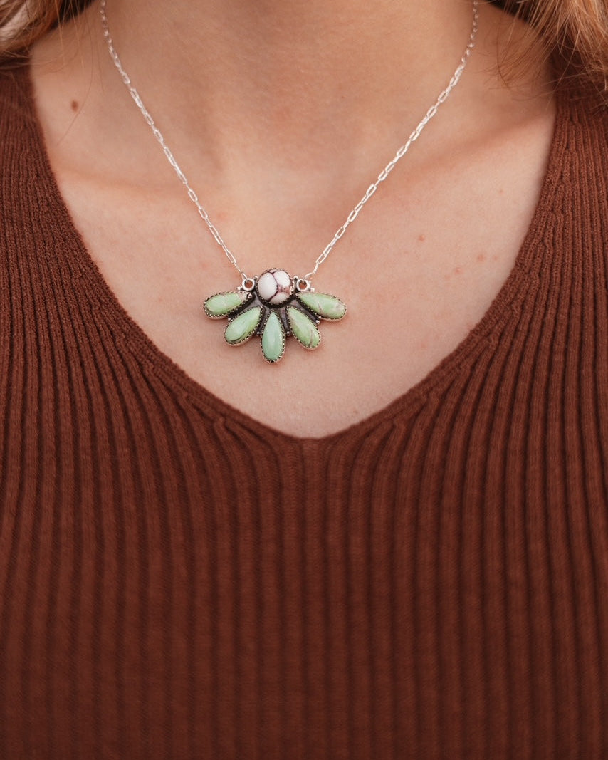 Wild Horse & Varascite Necklace Sno 10-Necklaces-Krush Kandy, Women's Online Fashion Boutique Located in Phoenix, Arizona (Scottsdale Area)