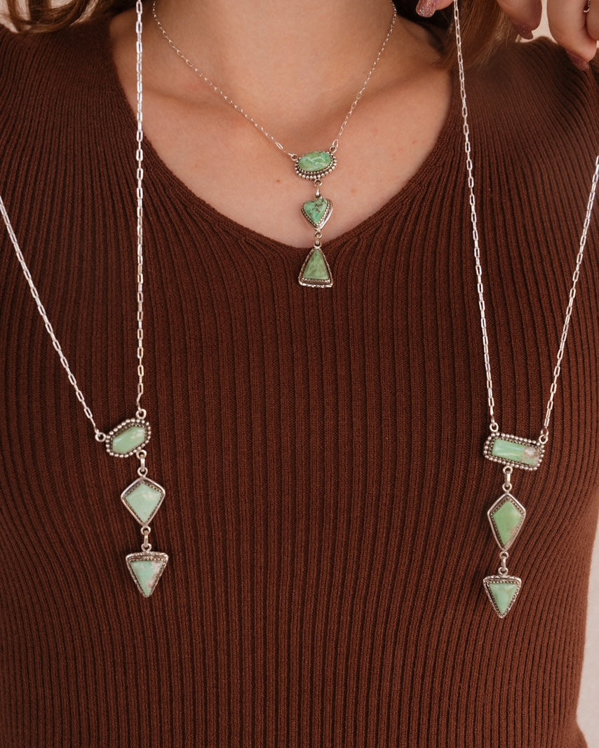 Australian Varascite Lariat Necklace Sno 15-Necklaces-Krush Kandy, Women's Online Fashion Boutique Located in Phoenix, Arizona (Scottsdale Area)