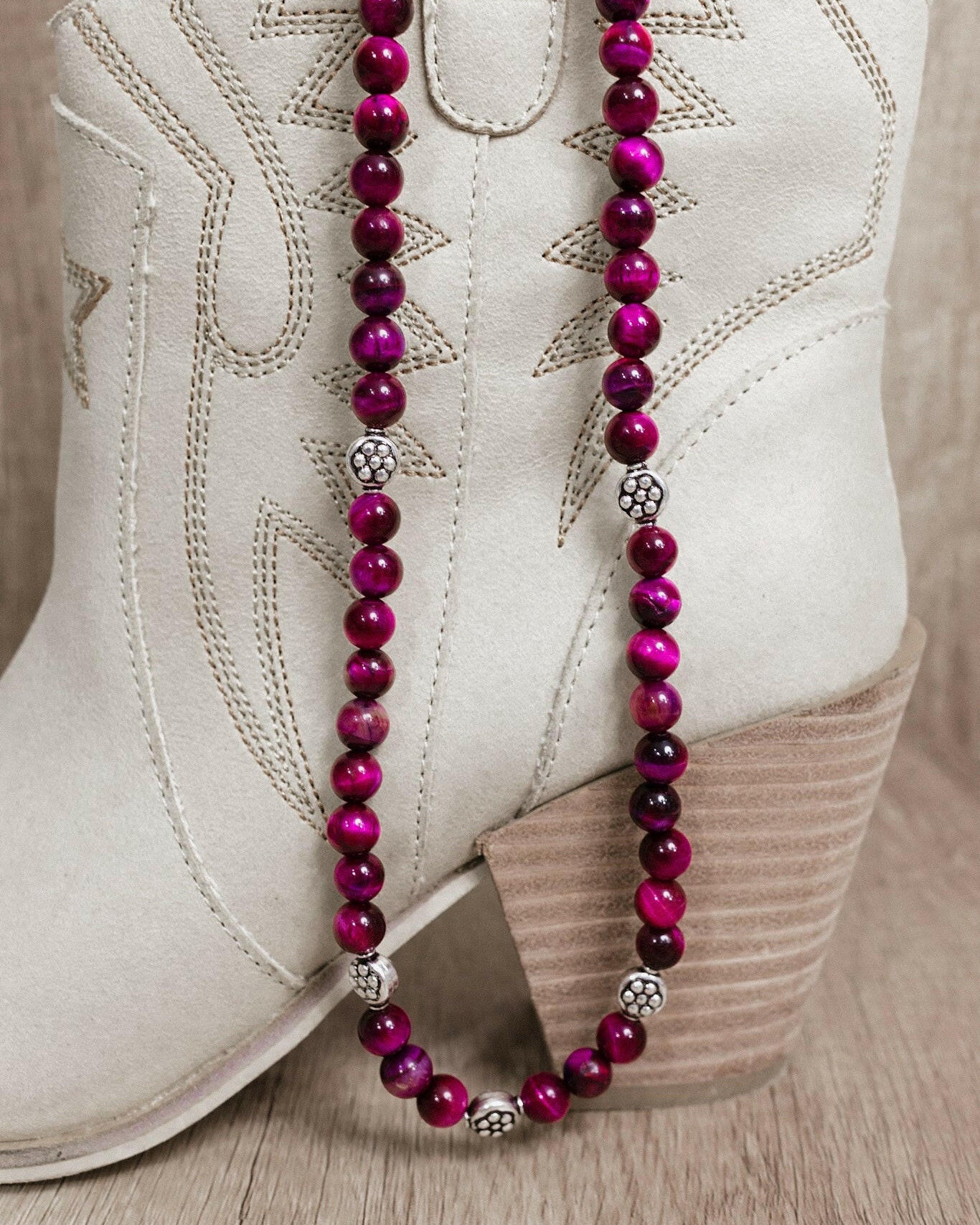 Pink Tigers Eye Necklace-Chain Necklaces-Krush Kandy, Women's Online Fashion Boutique Located in Phoenix, Arizona (Scottsdale Area)