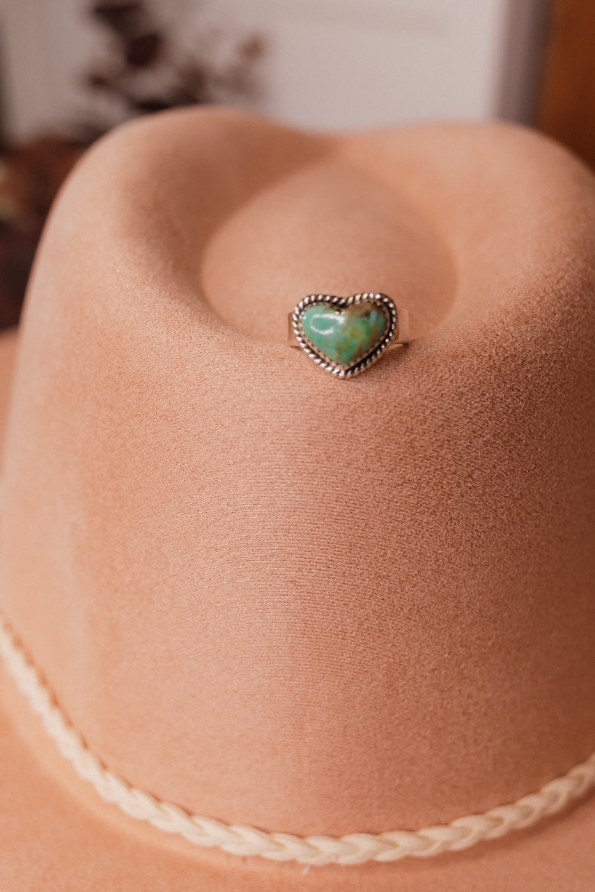 Solid Band Heart Single Stone Ring-Statement Rings-Krush Kandy, Women's Online Fashion Boutique Located in Phoenix, Arizona (Scottsdale Area)