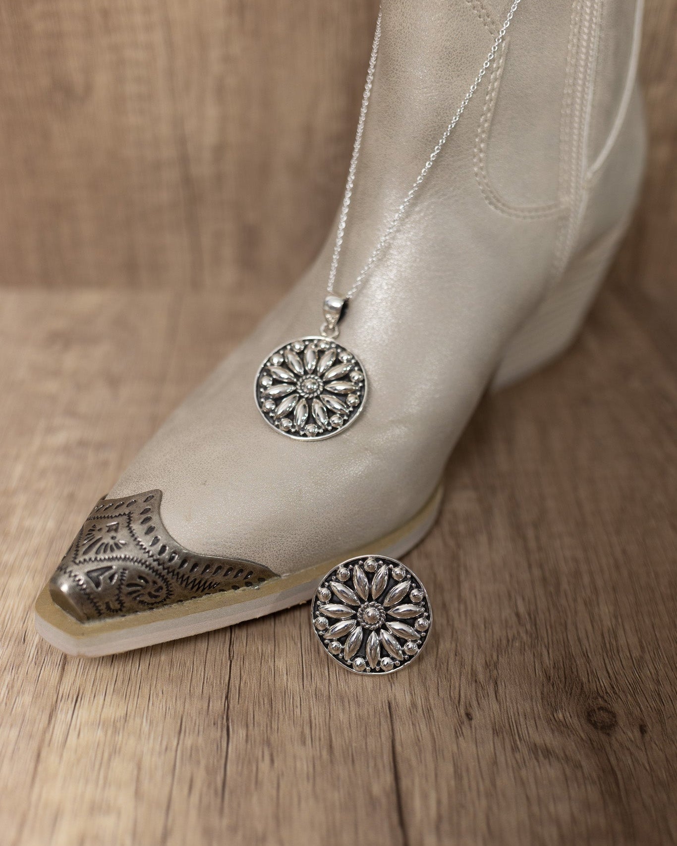 Emma's Sterling Blossom Set-Stud Earrings-Krush Kandy, Women's Online Fashion Boutique Located in Phoenix, Arizona (Scottsdale Area)