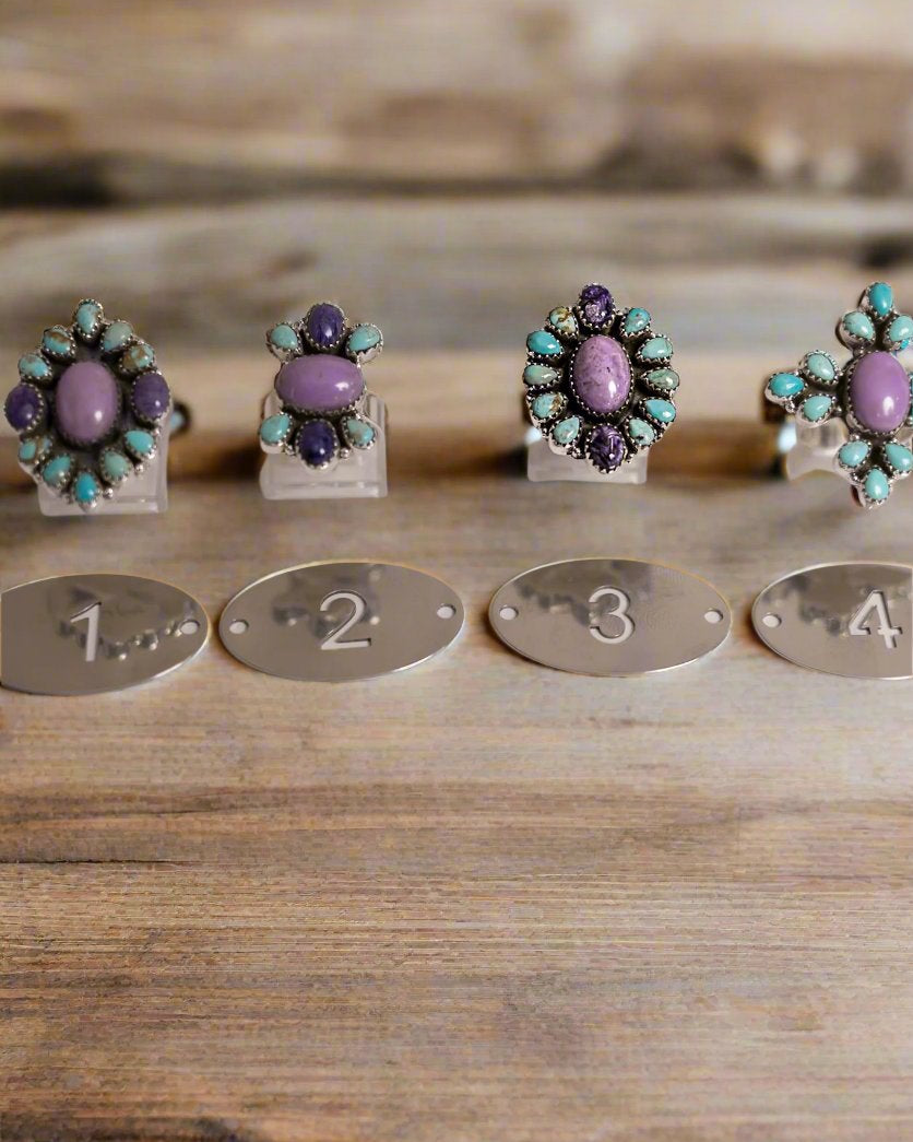 Turquoise Fusion One Of A Kind Rings-Rings-Krush Kandy, Women's Online Fashion Boutique Located in Phoenix, Arizona (Scottsdale Area)