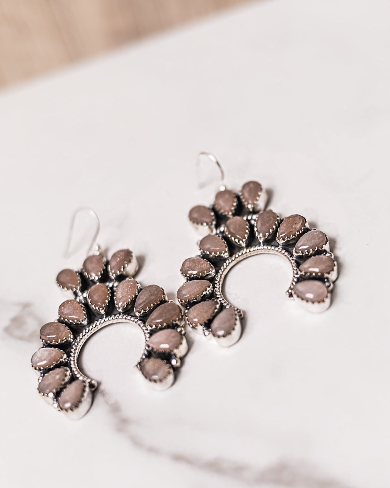 Lasso Luxe Horseshoe Stone Earrings-Stud Earrings-Krush Kandy, Women's Online Fashion Boutique Located in Phoenix, Arizona (Scottsdale Area)