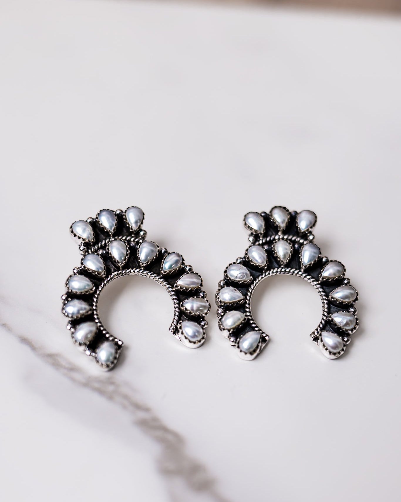 Lasso Luxe Horseshoe Stone Earrings-Stud Earrings-Krush Kandy, Women's Online Fashion Boutique Located in Phoenix, Arizona (Scottsdale Area)