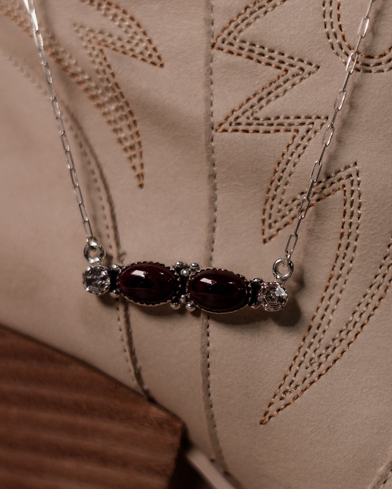 Purple Spiny Oyster & White CZ Necklace-Chain Necklaces-Krush Kandy, Women's Online Fashion Boutique Located in Phoenix, Arizona (Scottsdale Area)