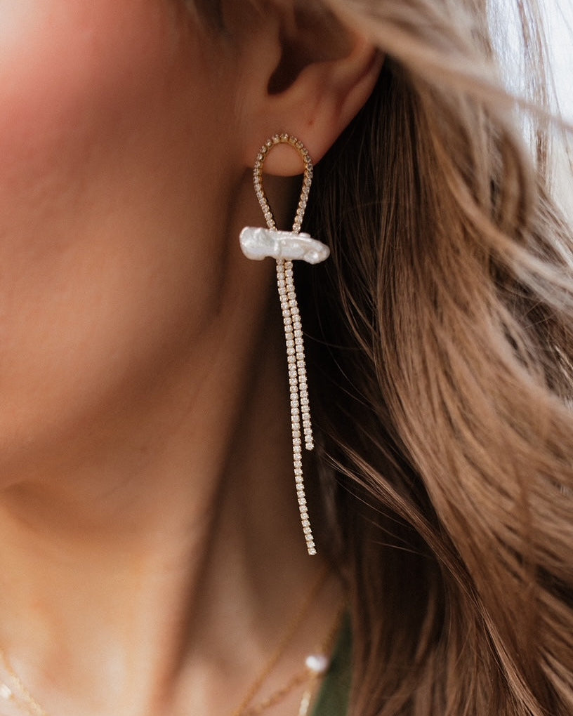 Tassel Vintage Pearl Drop Earring-Earrings-Krush Kandy, Women's Online Fashion Boutique Located in Phoenix, Arizona (Scottsdale Area)