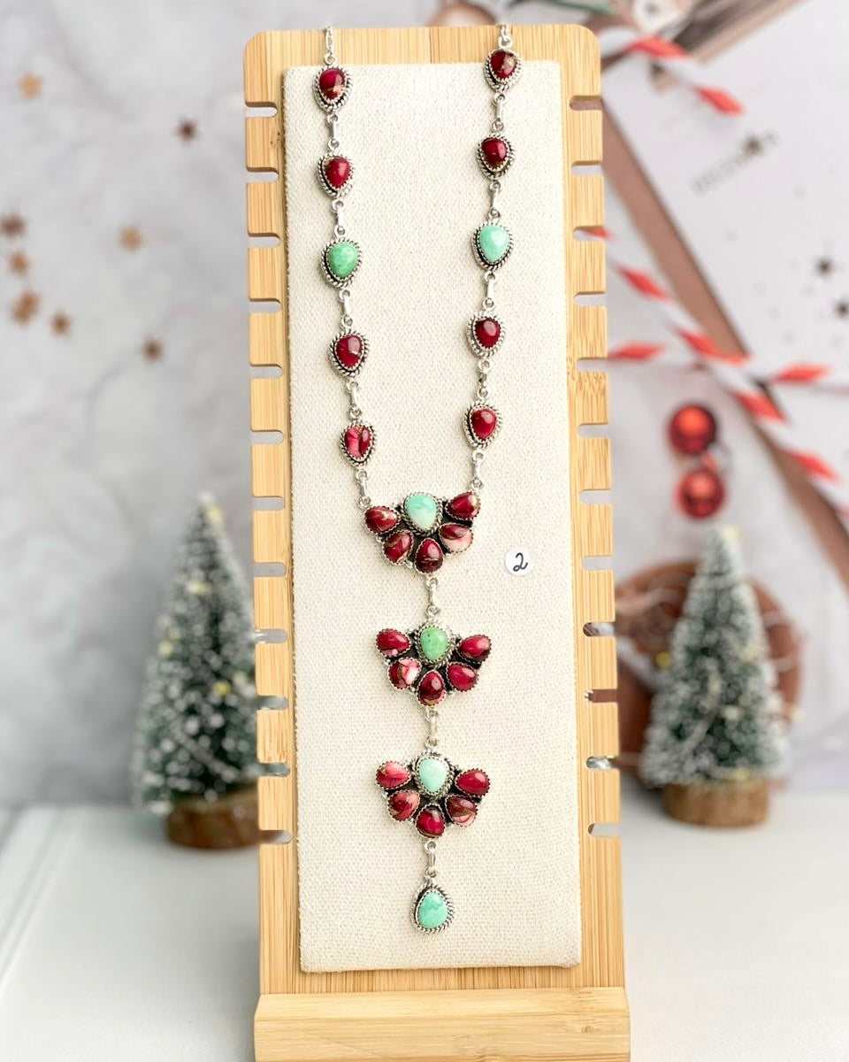 Dahlia Cluster Lariat Necklaces-Necklaces-Krush Kandy, Women's Online Fashion Boutique Located in Phoenix, Arizona (Scottsdale Area)