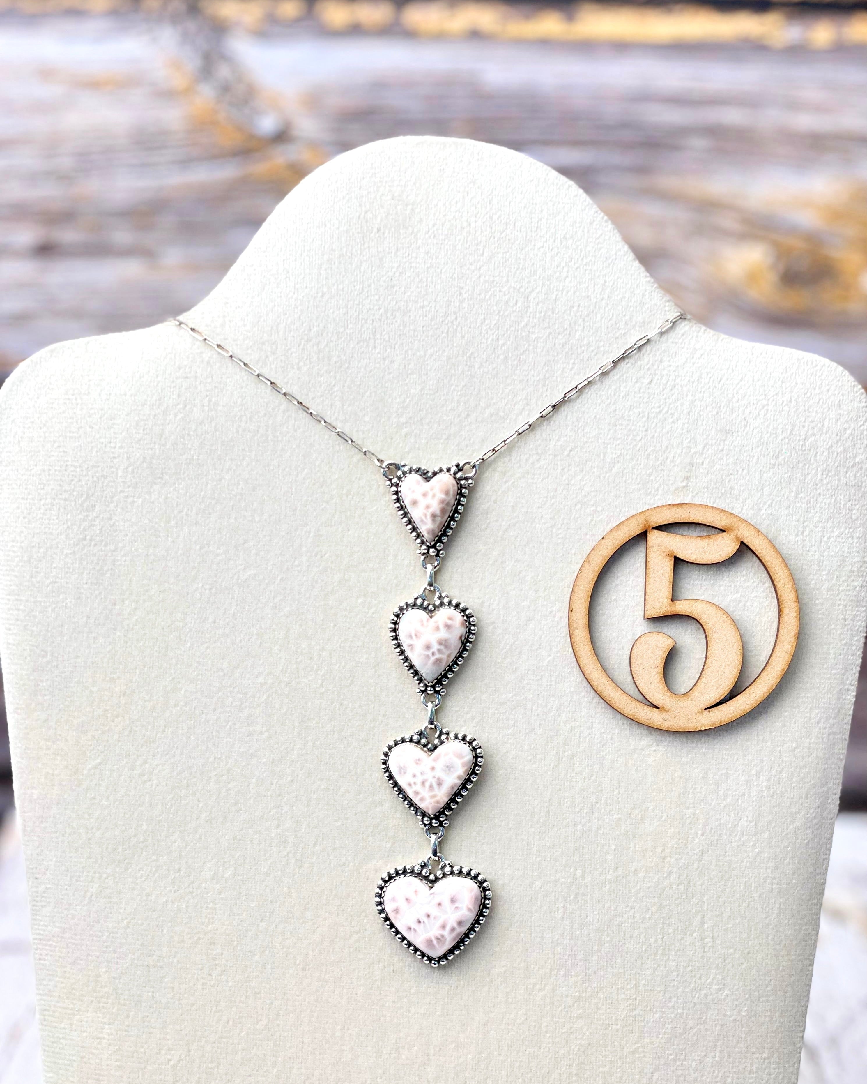 Pink Larimar Drop Necklace-Necklaces-Krush Kandy, Women's Online Fashion Boutique Located in Phoenix, Arizona (Scottsdale Area)